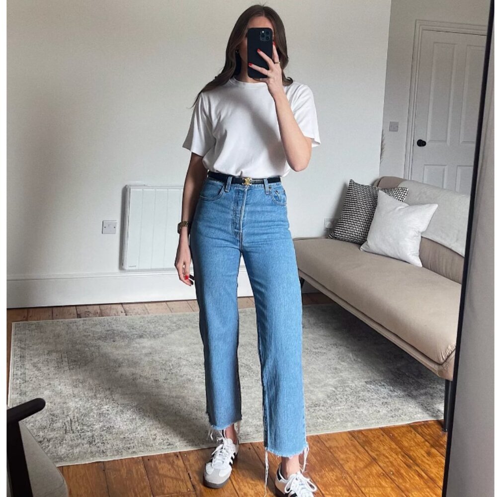 Levi's Ribcage Straight Ankle Jeans (jazz wave, 24W x 27L)